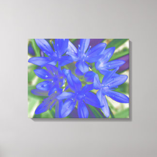 Lienzo Gloria de la pintura fluorescente de nieve azul