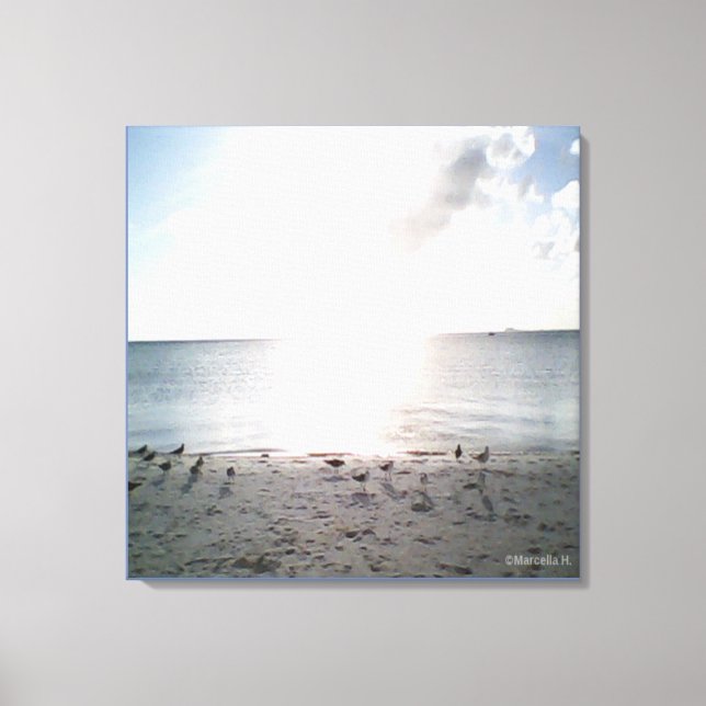 Lienzo Gloria De Sol En La Playa (Anverso)