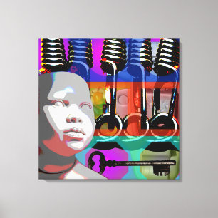 Lienzo GMT 24 Heures Project Doll Pop Psychedelic Frame S