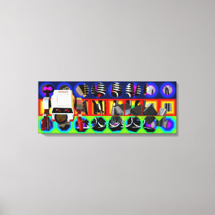 Lienzo GMT 24 Heures Project Pop Psychedelic Frame Canvas