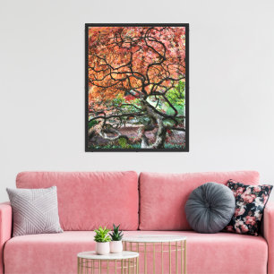 Lienzo Gnarly Twisted Japanese Maple Tree