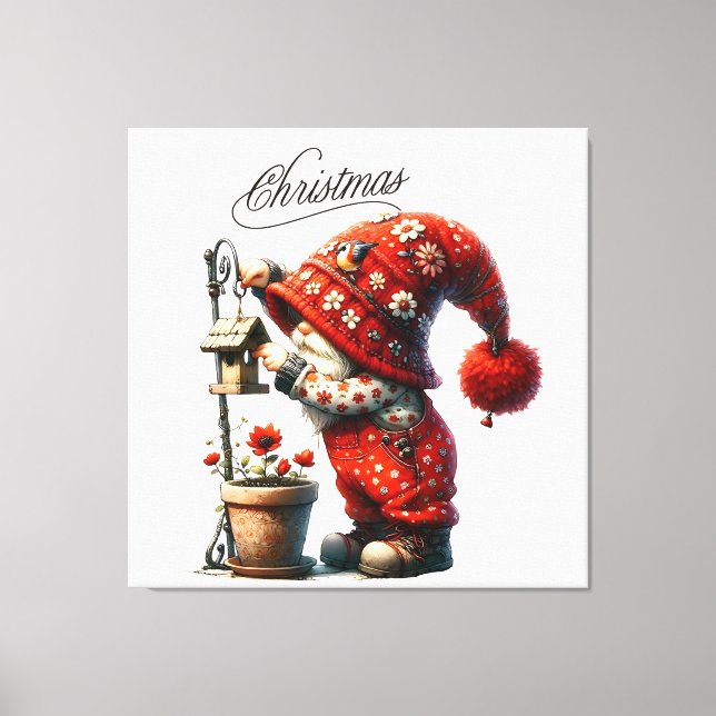 Lienzo Gnome de los Navidades pequeños (Anverso)
