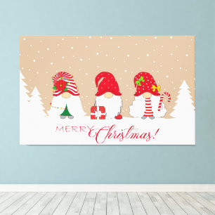 Lienzo Gnomos Feliz Navidad