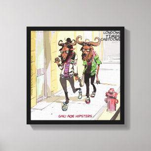Lienzo Gnu Age Hipsters Funny Rick London Canvas Print