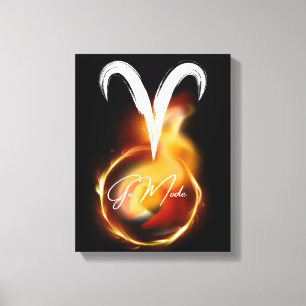 Lienzo 'Go Mode' Aries Amantes de la Astrología Zodiaco N