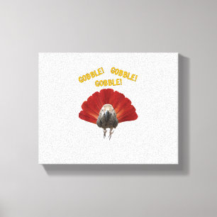 Lienzo ¡Gobble! Loro gris africano de acción de gracias e