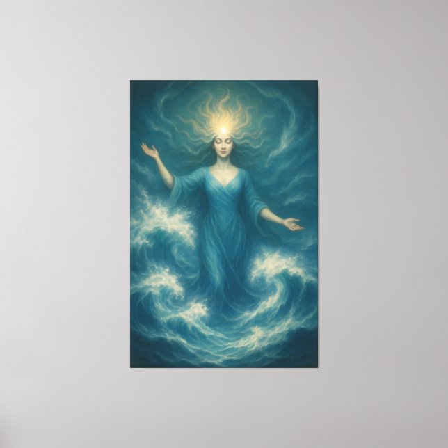 Lienzo  Goddess of Oceanic Radiance – Tidal Light Aura Ar (Anverso)