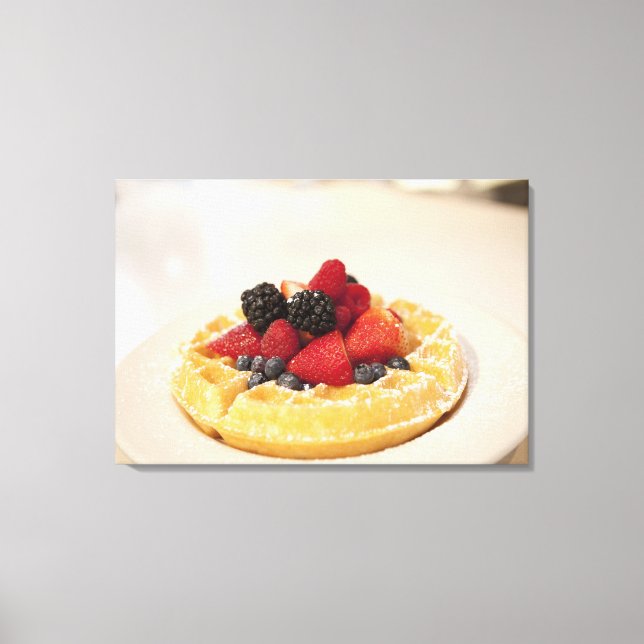 Lienzo Gofre de fruta fresca (Anverso)