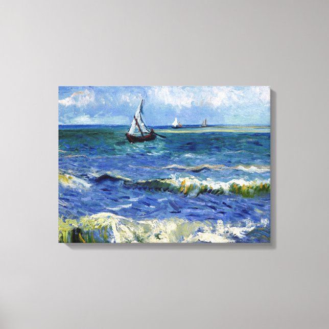 Lienzo Gogh Seascape cerca de Les Saintes-Maries-de-la-Me (Anverso)