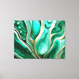 Lienzo Gold Adern: Digitale Hommage an grüne Mineralien