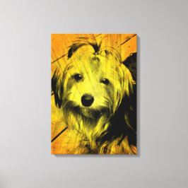 Lienzo Gold Amber Grunge Yorkshire Terrier Wall Art