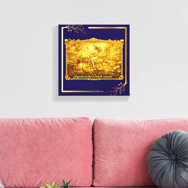 Lienzo Gold Amsterdam Arched Bridges Charm (Insitu (Sala de estar))