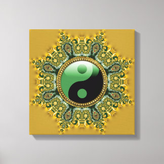 Lienzo Gold Green Balance Medición Mandala