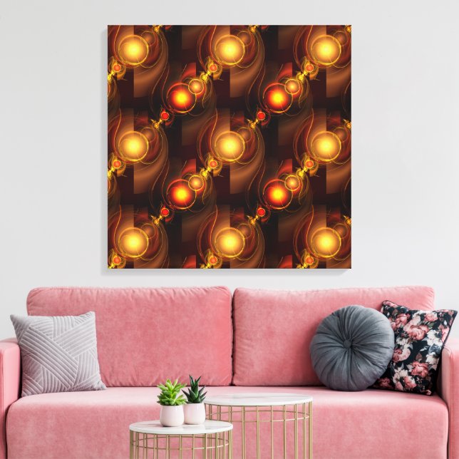 Lienzo Gold Modern Boho Elegant Abstract Art Pattern #501 (Insitu (Sala de estar))