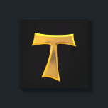 Lienzo Golden 3D Look Franciscan Tau Cross<br><div class="desc">Golden 3-D Look Franciscan Tau Cross. Siéntase libre de añadir sus propias palabras y/o imágenes a este elemento,  o cambiar el color de fondo,  a través de las excelentes herramientas de personalización de Zazzle. Este diseño también está disponible en muchos otros productos. ¡Gracias por pasar por aquí! ¡Dios bendiga!</div>