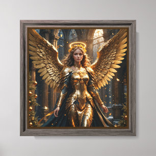 Lienzo "Golden Angelic Warrior Canvas Wall Art..