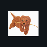 Lienzo Golden Doodle<br><div class="desc">Canvas print with an image of a cute golden doodle. Original artwork by W.B.</div>