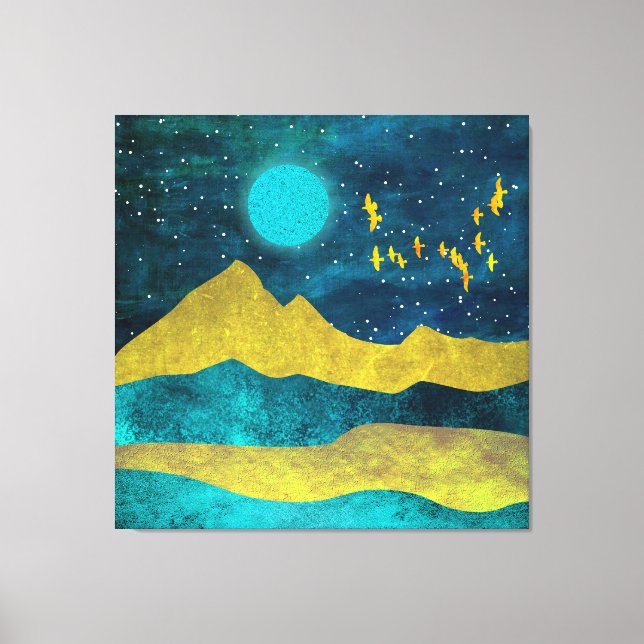 Lienzo Golden Flock (Anverso)