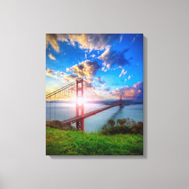 Lienzo Golden Gate Sunrise (Anverso)