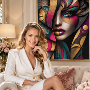 Lienzo Golden Glamour Muse