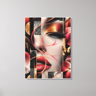 Lienzo Golden Glamour Woman Collage Art