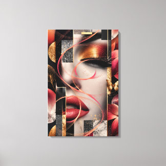 Lienzo Golden Glamour Woman Collage Art