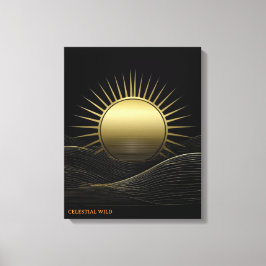 Lienzo Golden Horizon Sun Minimalist Art Canvas Gift