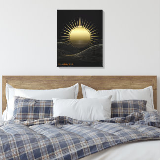 Lienzo Golden Horizon Sun Minimalist Art Canvas Gift