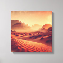 Lienzo Golden Hour Over Desert Cliffs – Canvas Print