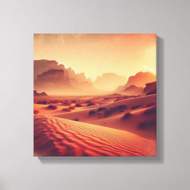 Lienzo Golden Hour Over Desert Cliffs – Canvas Print (Anverso)