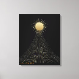 Lienzo Golden Light Path Celestial Art Canvas Gift