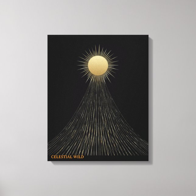 Lienzo Golden Light Path Celestial Art Canvas Gift (Anverso)