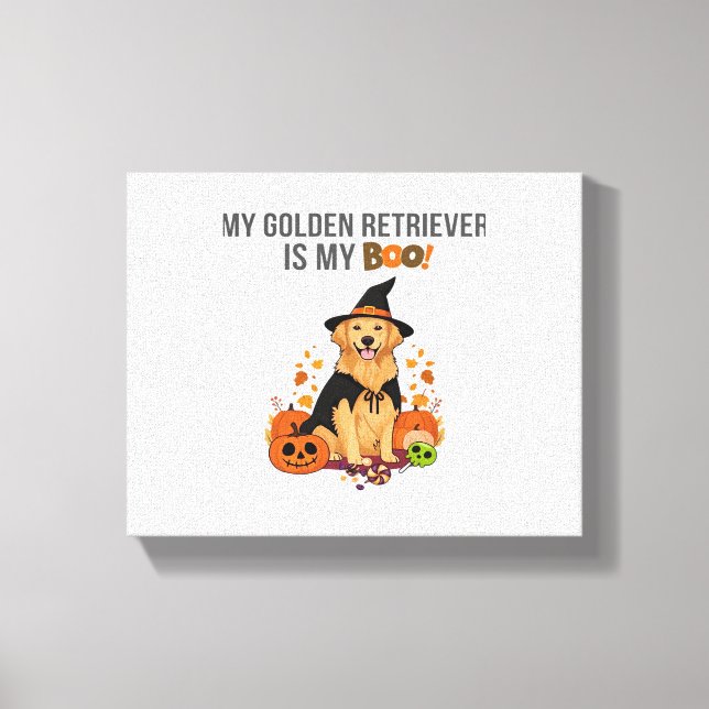 Lienzo Golden Retriever Halloween Dog My Golden Retrieve (Anverso)
