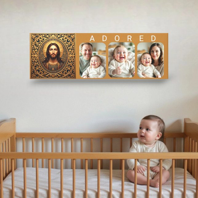 Lienzo Golden Sacred Icon - ADORED Baby Photo  (Subido por el creador)