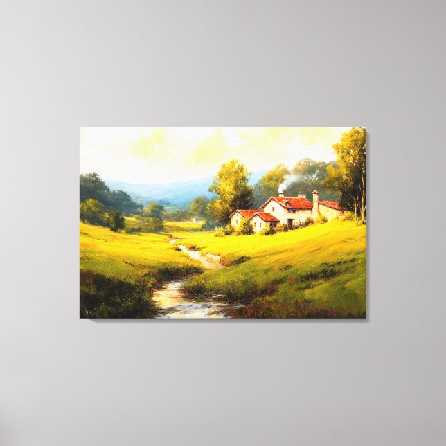 Lienzo Golden Valley Homestead (Anverso)