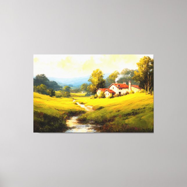 Lienzo Golden Valley Homestead (Anverso)