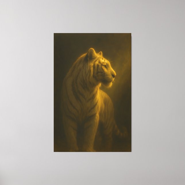 Lienzo Golden White Tiger – Fine Art Portrait (Anverso)