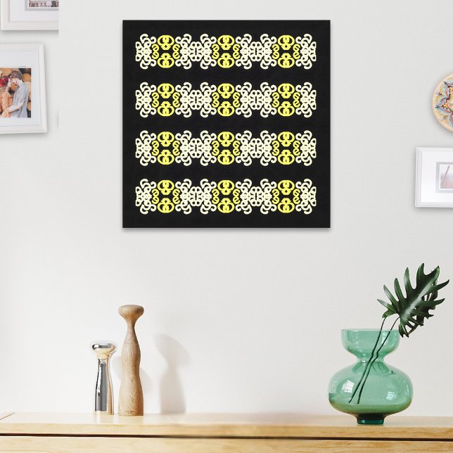 Lienzo Golden Yellow Ornamental Stripe Seamless Pattern (Subido por el creador)