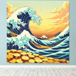 Lienzo Goldene Sturmflut des Schicksals