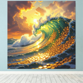 Lienzo Goldene Sturmflut des Schicksals