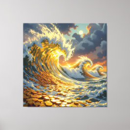 Lienzo Goldene Sturmflut des Schicksals