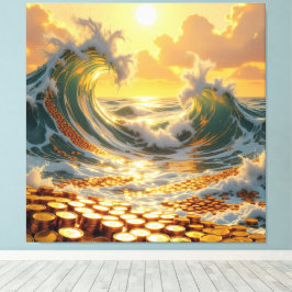 Lienzo Goldene Sturmflut des Schicksals