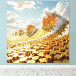 Lienzo Goldene Sturmflut des Schicksals