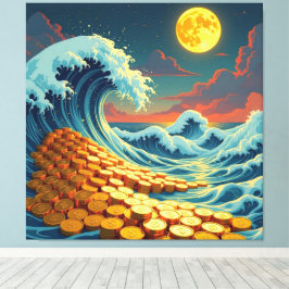 Lienzo Goldene Sturmflut des Schicksals