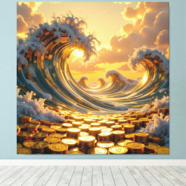 Lienzo Goldene Sturmflut des Schicksals