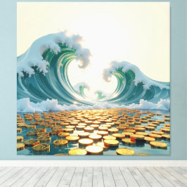 Lienzo Goldene Sturmflut des Schicksals