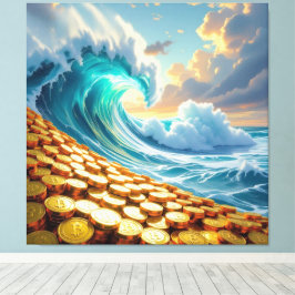 Lienzo Goldene Sturmflut des Schicksals