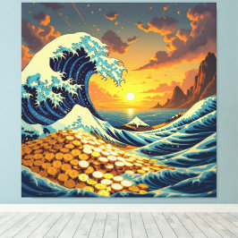 Lienzo Goldene Sturmflut des Schicksals