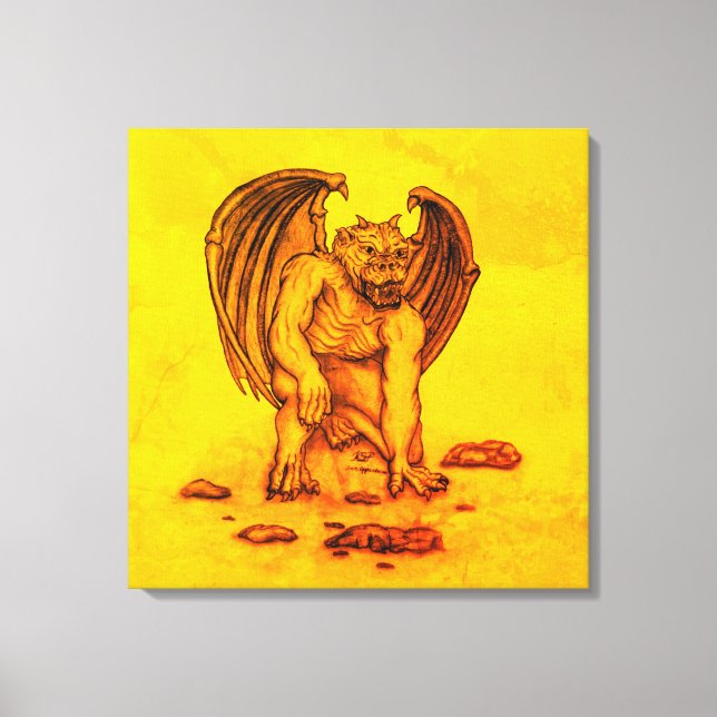 Lienzo Golem Gargoyle (Anverso)