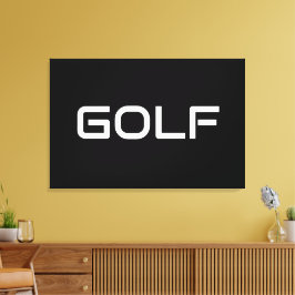 Lienzo GOLF Elegante Deportivo Moderno Texto Blanco Sobre